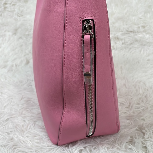 ALFANI ~ Bangle Faux-Leather Hobo ~ Pink Shell Silver ~ NWT! - Picture 3 of 12